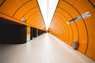 Empty subway station