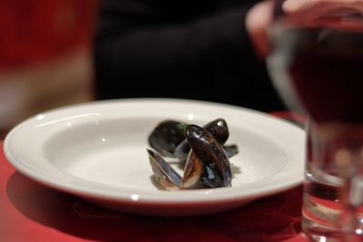 Close-up of tea cup on table