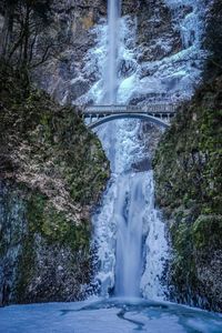 Scenic view of waterfall