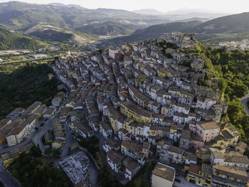 High angle view of townscape