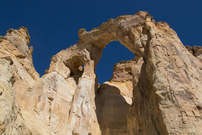 Low angle view of rock formation