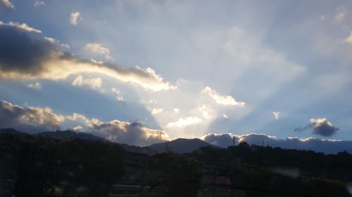 Low angle view of mountain against sky