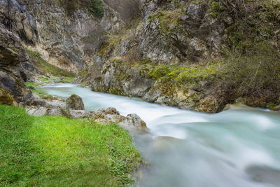 River flowing through rocks