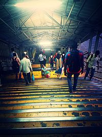 Man standing on steps