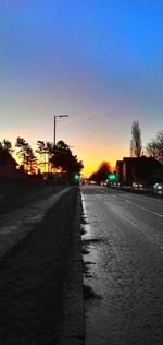 View of road at dusk