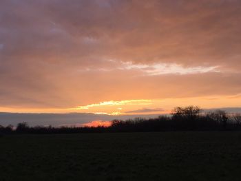 Dramatic sky over landscape