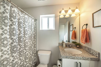 Interior of bathroom at home