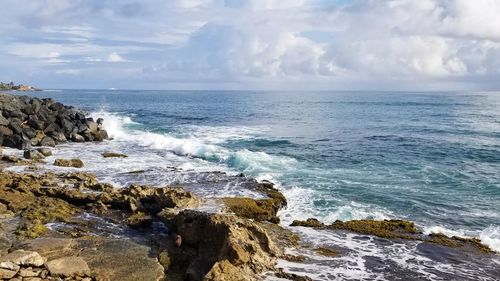 Scenic view of sea against sky