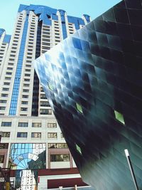 Low angle view of modern building against sky