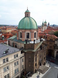 View of buildings against sky in city