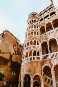 Low angle view of historical building against sky