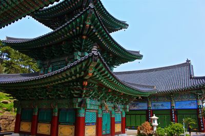 Low angle view of temple