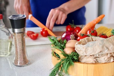 Close-up of food being prepared