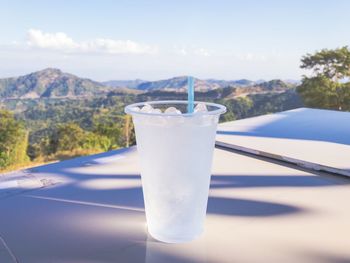 Close-up of glass of water