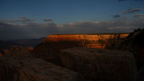Rock formations at sunset