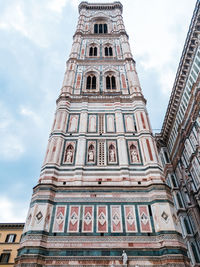 Low angle view of a building of santa maria novella in florence 