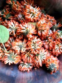 Close-up of flowers on table