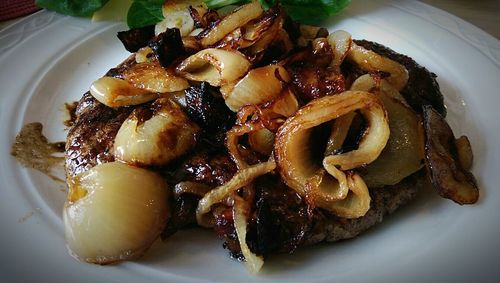 Close-up of served food