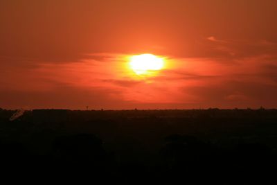 Scenic view of sunset over landscape