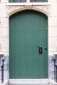 Close-up of closed door