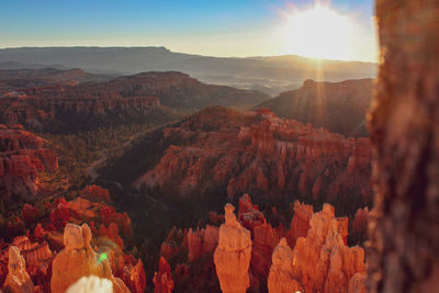 Panoramic view of rock formations