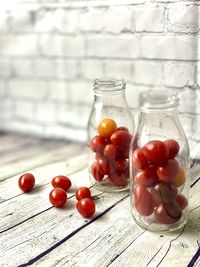 Close-up of tomatoes on table