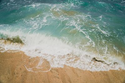High angle view of beach