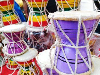 Close up of multi colored wall