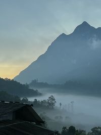 Scenic view of mountains in northern thailand