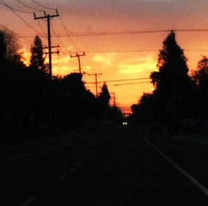 Electricity pylon at sunset