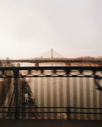 Bridge over river against sky