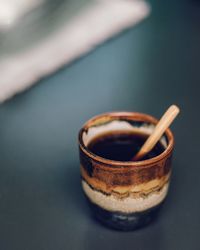 Close-up of coffee on table