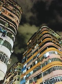 Low angle view of modern building against sky