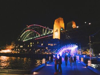 Tourists enjoying at night