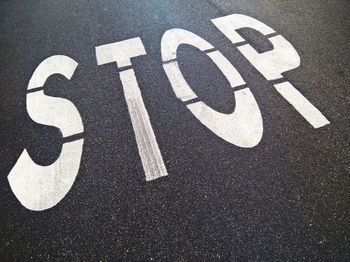 Road marking on road