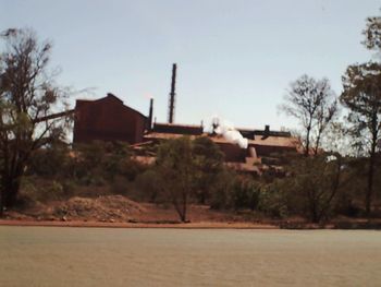Houses against clear sky