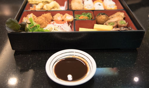 Close-up of japanese food