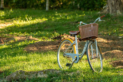 Classic bicycle parking at a park