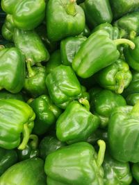 Full frame shot of bell peppers at market