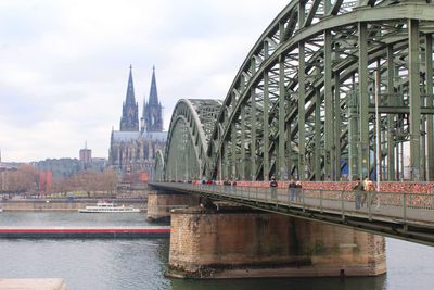 Bridge over river in city