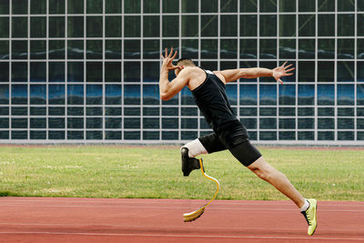 Man playing soccer