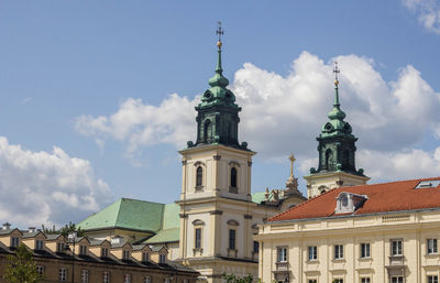 Low angle view of buildings against sky