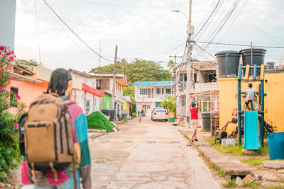 People walking on street