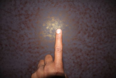 Close-up of human hand