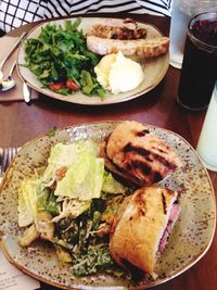 Close-up of food served in plate