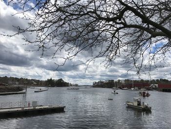 Scenic view of river against sky