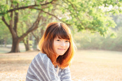 Portrait of a smiling young woman