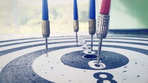 Close-up of dartboard