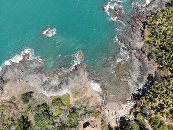 High angle view of sea