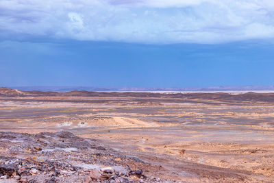 Scenic view of desert against sky